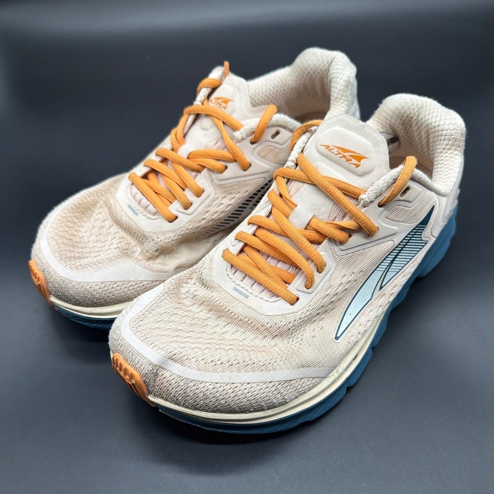 Altra Paradigm 6 Womens Running Shoes Cream Orange Blue‎ AL0A547X631 Size 6.5